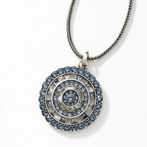Touchstone Swarovski Denim Earrings and Necklace